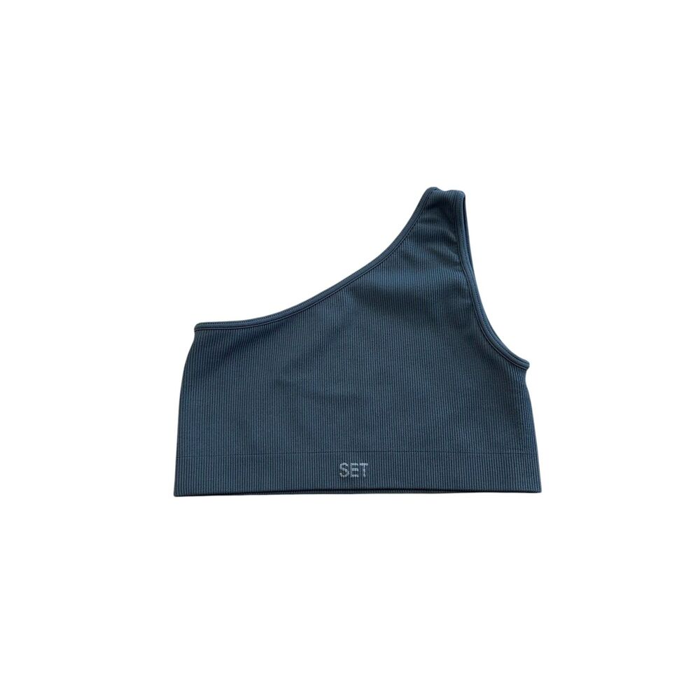 SET Active Ribbed One Shoulder Sports Bra Size S